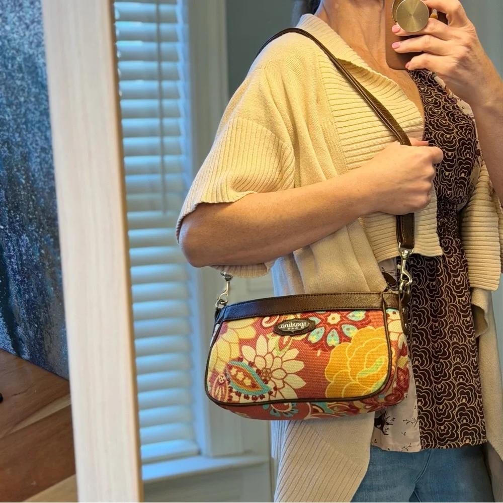 Spartina 449 Vintage 2009 Daufuskie Island Floral Linen Crossbody (EUC)